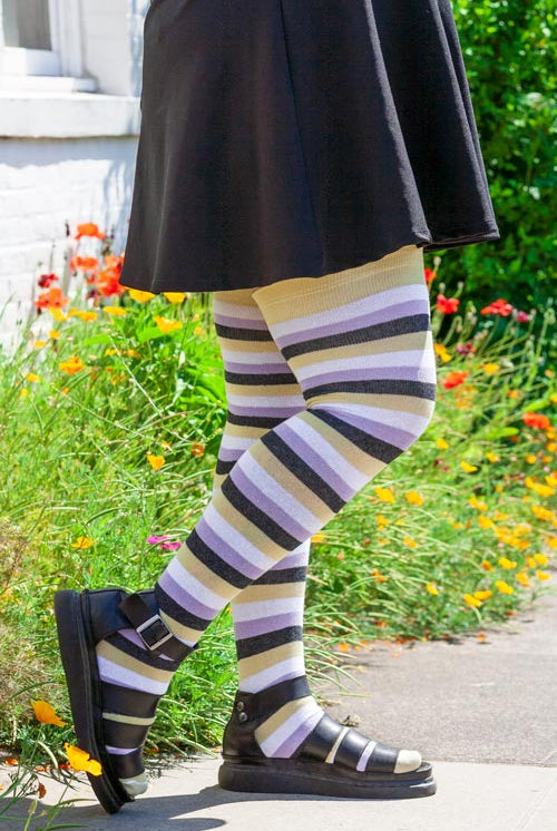 Longer Pride Stripes Cotton Socks - $1 donation to EJI! - Nonbinary