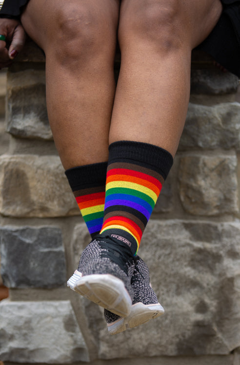 Philly Rainbow Crew Socks - $1 Donation to Valley Youth House Philly Pride!