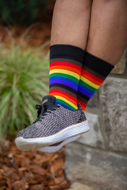 Philly Rainbow Crew Socks - $1 Donation to Valley Youth House Philly Pride!