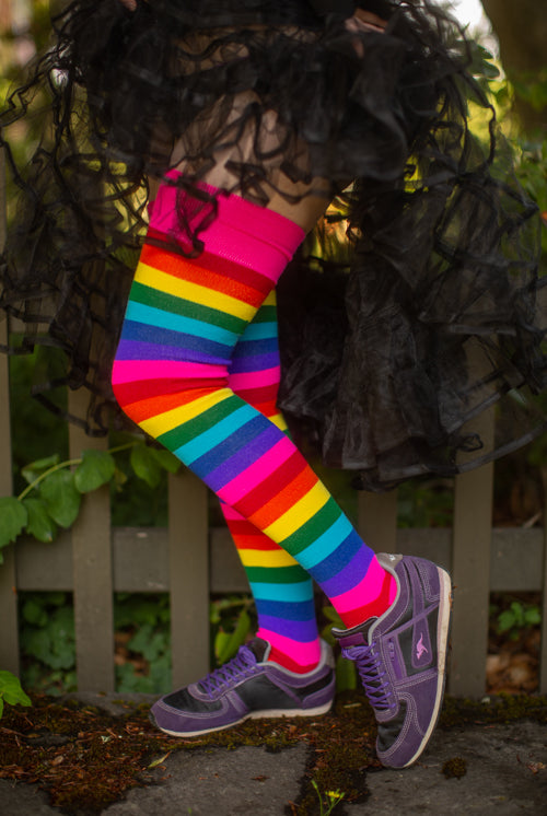 Original Pride Thigh High Socks - Gilbert Baker's Rainbow