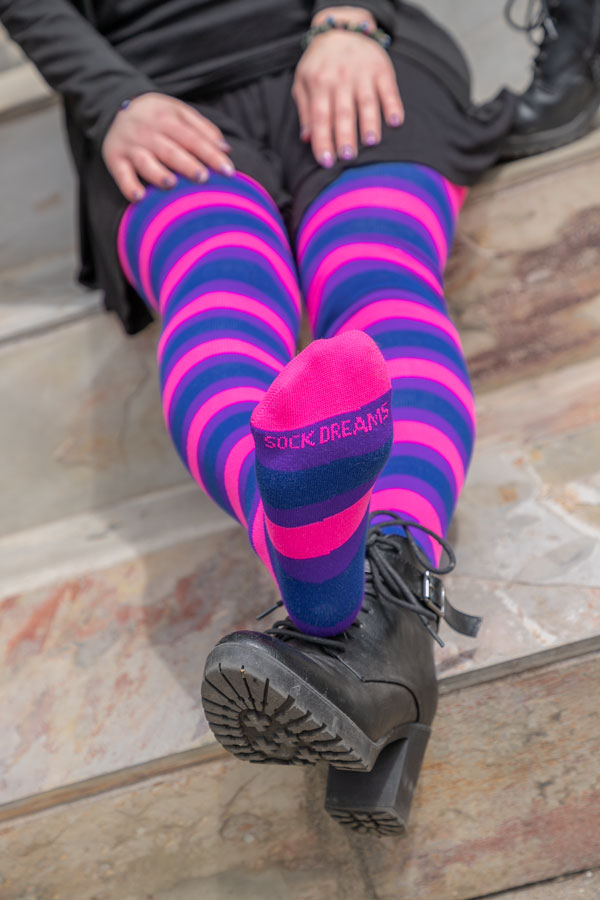 Long Pride Stripes Tube Socks - $1 donation to OutRight Action! - Bisexual
