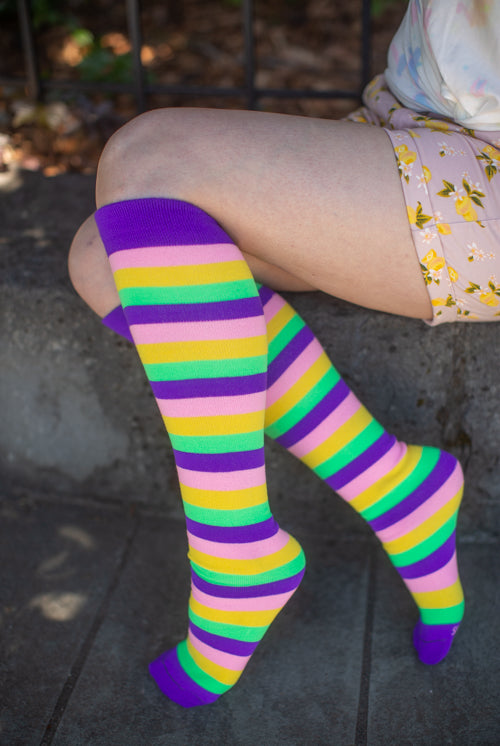 Pride Stripes Knee High Socks - Sappho Lesbian