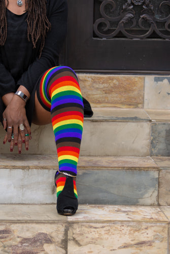 Philly Rainbow Thigh High Socks - $1 Donation to Valley Youth House Philly Pride!