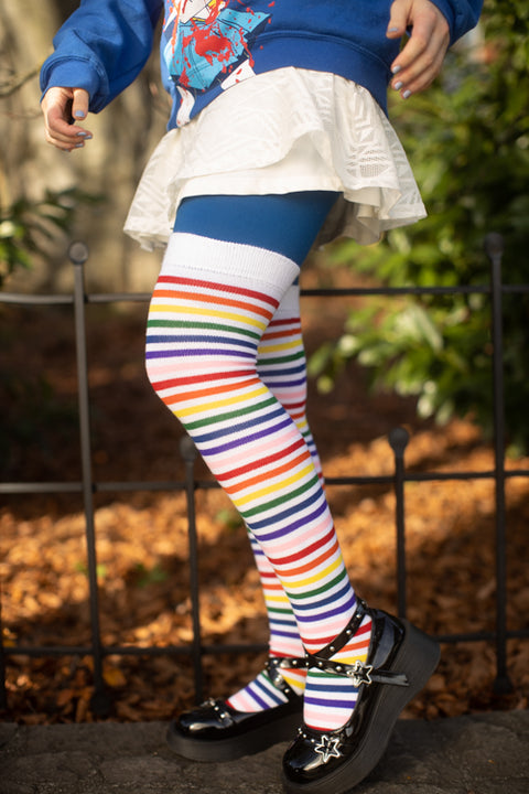 Rainbow Brights Thigh High Socks – Sock Dreams
