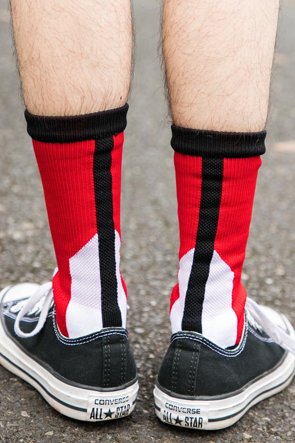 Team Spirit Socks - Red & Black - Med
