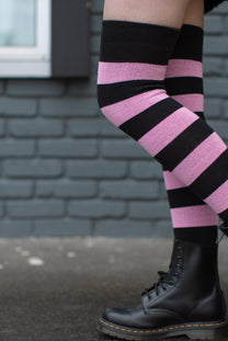 Extraordinary Bright Stripes - Black & Pink