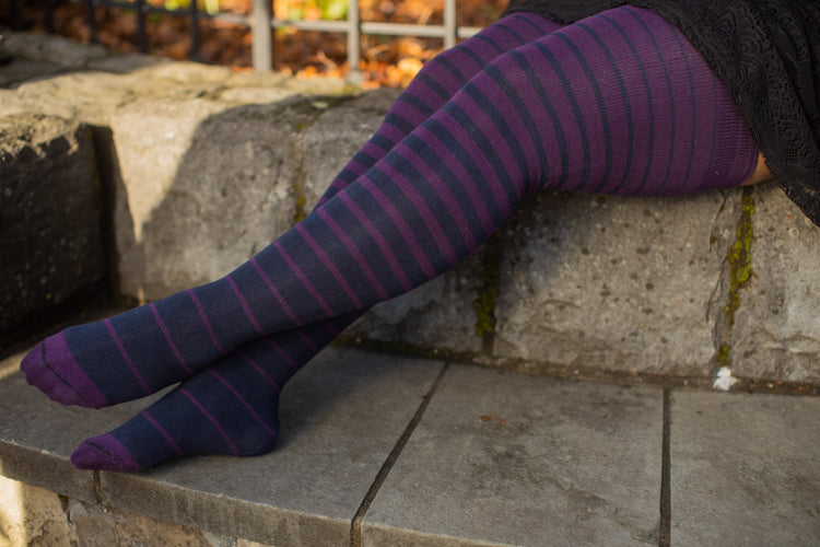 Extraordinarily Longer Gradient Stripe Socks