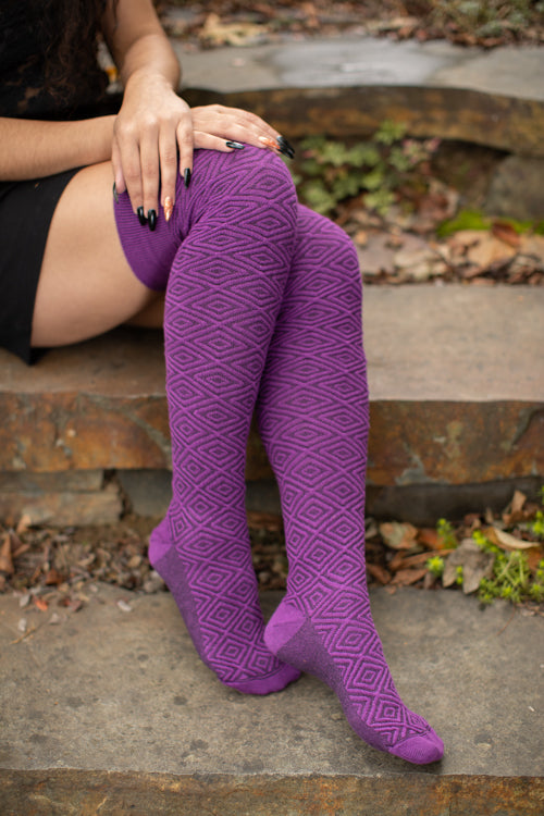 Extraordinary Organic Faceted Thigh High - Amethyst