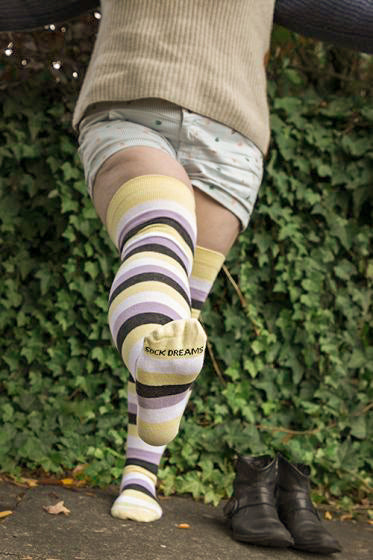 Extraordinary Pride Thigh High Socks - Non-Binary - $1 donation to PDX ASC