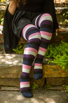 Extraordinary Pride Thigh High Socks - Genderfluid - $1 donation to PDX ASC