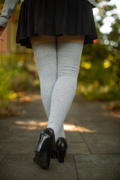 Extraordinary Thigh High Socks - Grey
