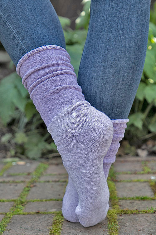 Classic Ribbed Bootsock - Lilac