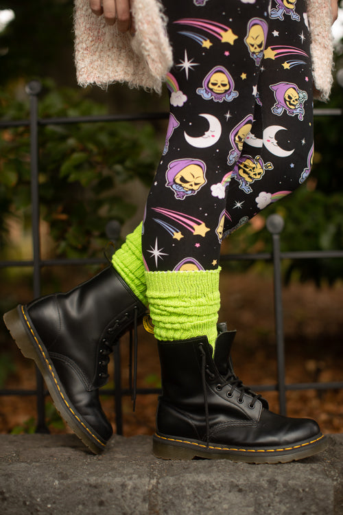 Cotton Slouch Socks - Lime
