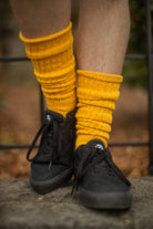 Cotton Slouch Socks - Gold