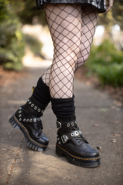 Cuffable Scrunchable Knee High Socks - Black