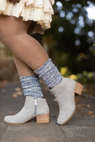 Marled Slouch Socks - Denim