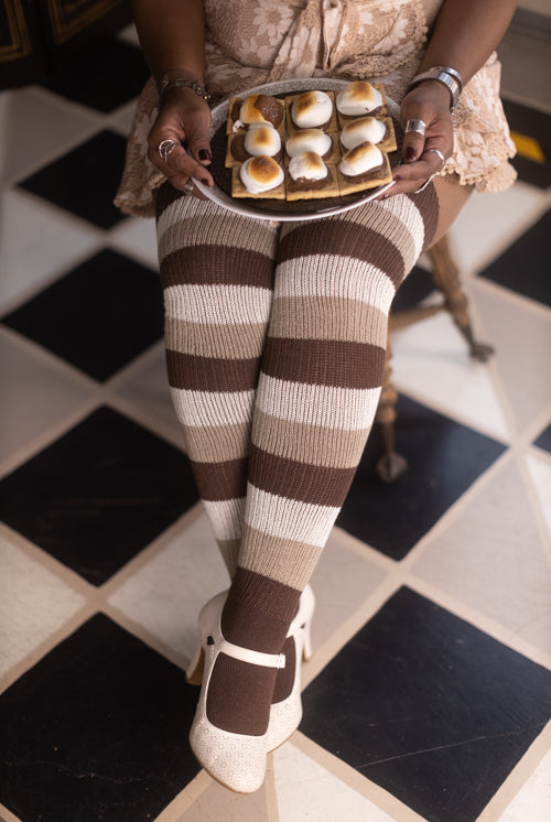 S'mores Stripes Thigh High - Large