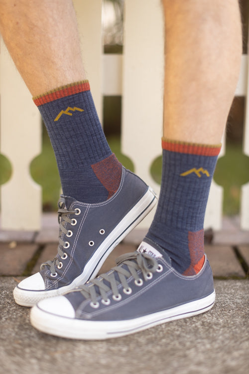 Mountain Peak Hiker Micro Crew - Denim - Extra Large