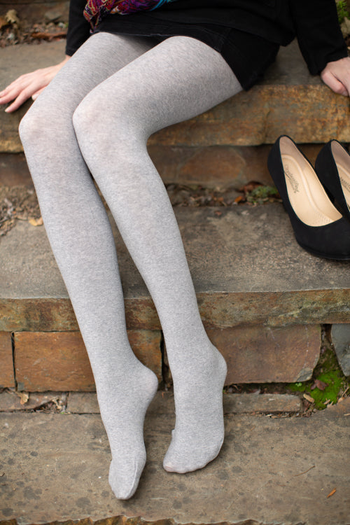 Signature Combed Cotton Tights-Large/Tall, Tights-Large/Tall: Foot