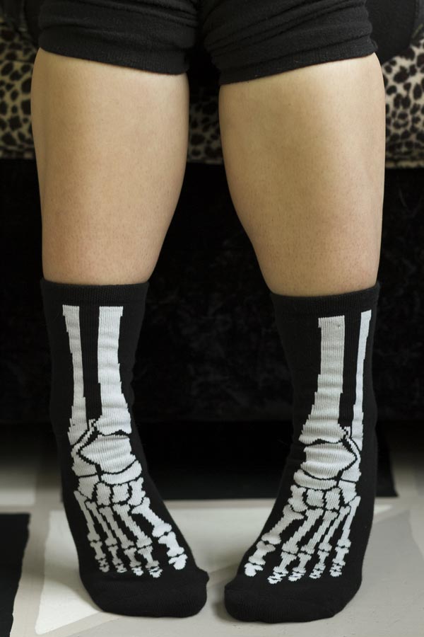 Skeleton Bones Slipper Socks