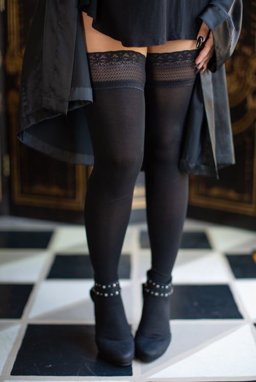 Women Plus Size 3X 4X 5X 600D velvet opaque Stockings Pantyhose Lengthen  Tights - Morris