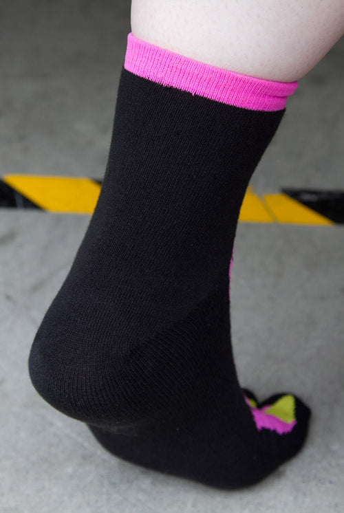 Tabi Socks- Comfortable Yellow/Green/Blue Stripes Ankle-High Toe Socks –  LacePoet
