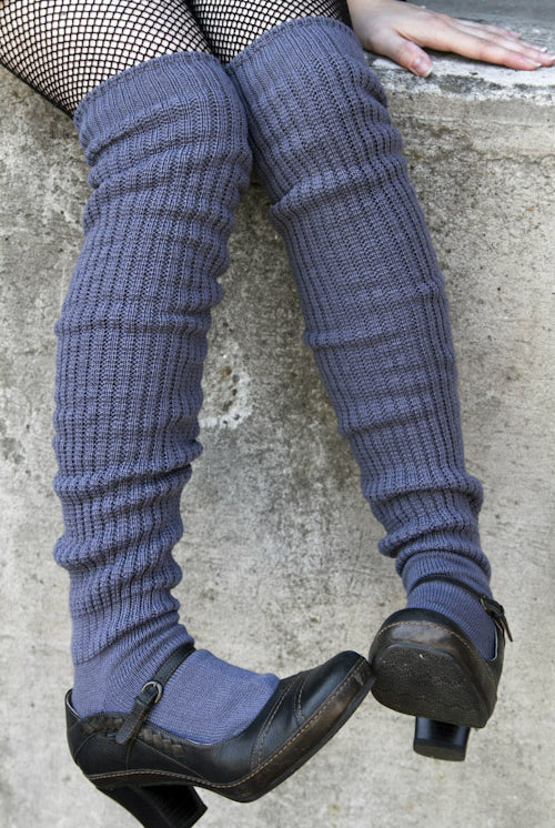 Harajuku Scrunchy Socks - Steel Blue