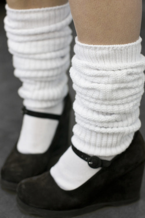 Harajuku Scrunchy Socks - White