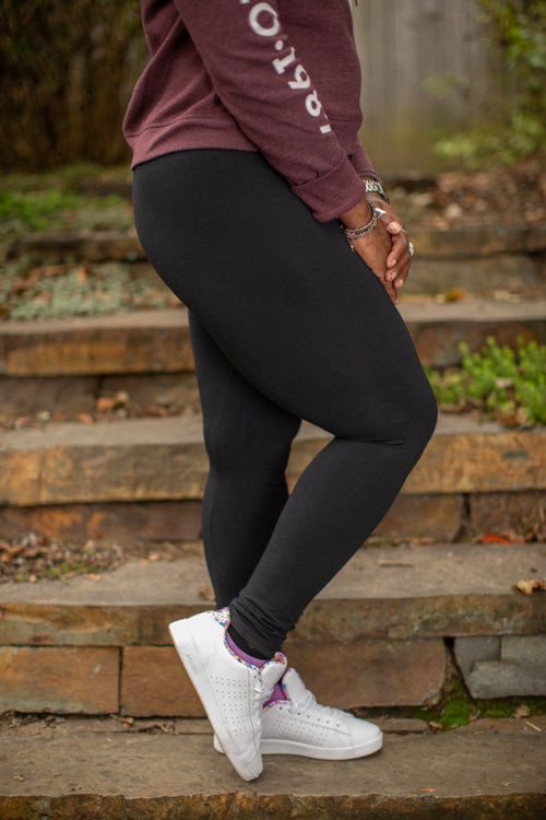 Extra Thick Solid Basic Plus Size Leggings