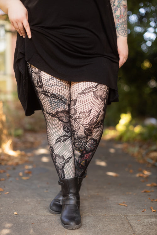 Florals in Bloom Net Tights