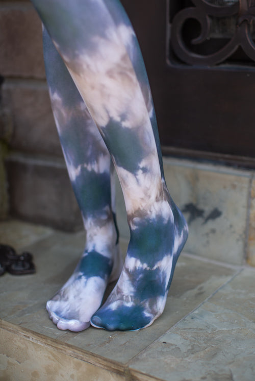 Mackenzie Tie Dye Thigh Highs with Stay-Up Top - B