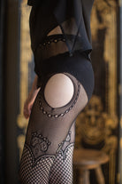 Duchess Lace Top Industrial Net Suspender Tights