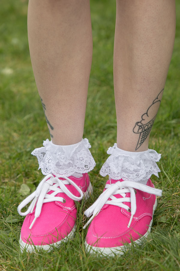 Crochet Heart Lace Top Anklets