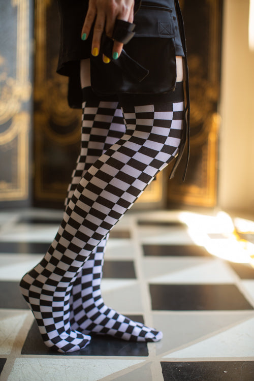 Checkered Over The Knee