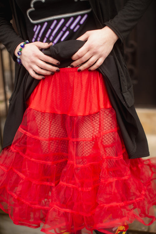 Mid-Length Petticoat - Red