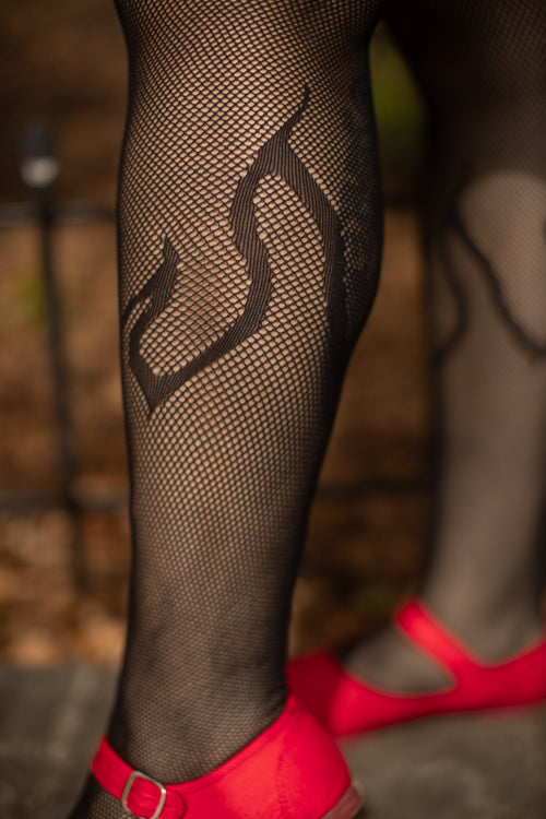 Plus Size Flame Net Tights – Sock Dreams
