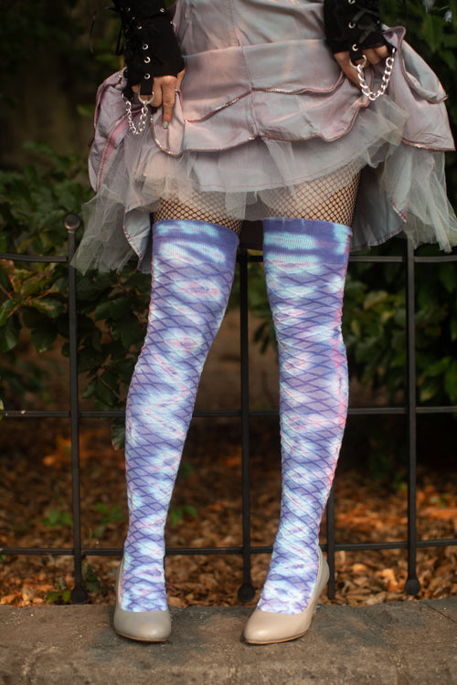 Tie Dye Pastel Carnival Thigh High - Assorted Pastel