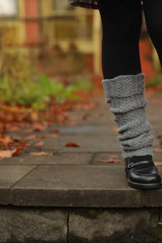 Tulle Cable Leg Warmer - Flannel