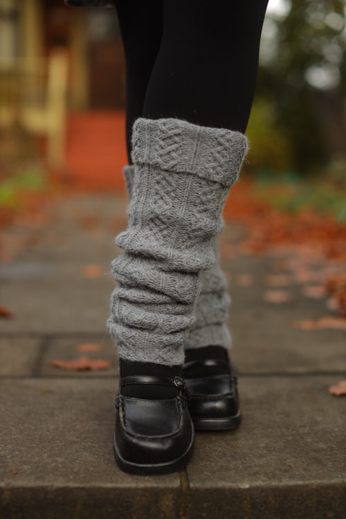 Tulle Cable Leg Warmer - Flannel