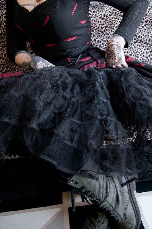 Mid-Length Petticoat - Black