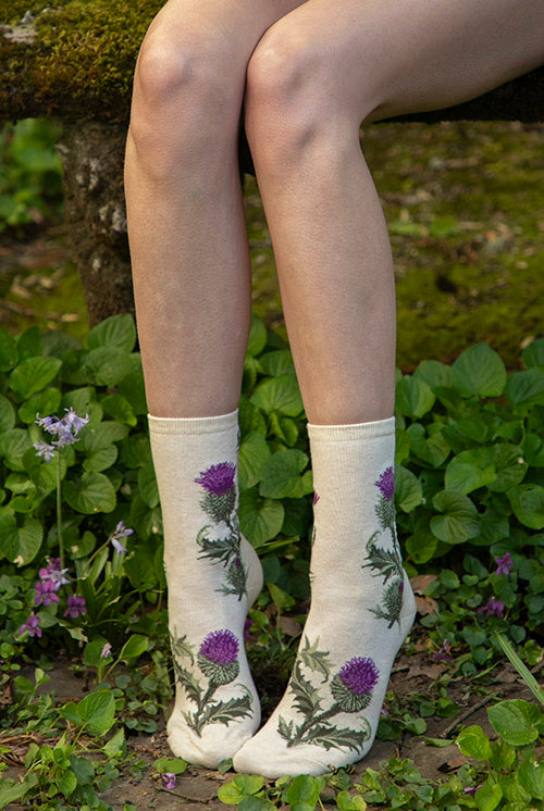 Flower Dreams Sock in Cream
