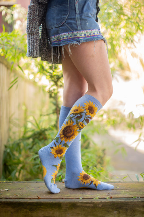 Sunflower Knee High - Heather Cornflower