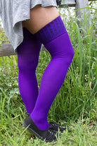 N40 Thigh High Socks - Purple
