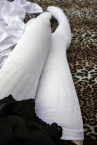 N40 Thigh High Socks - White