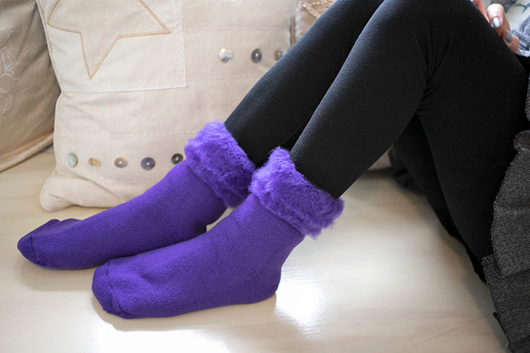 New Zealand Bed Socks - Purple