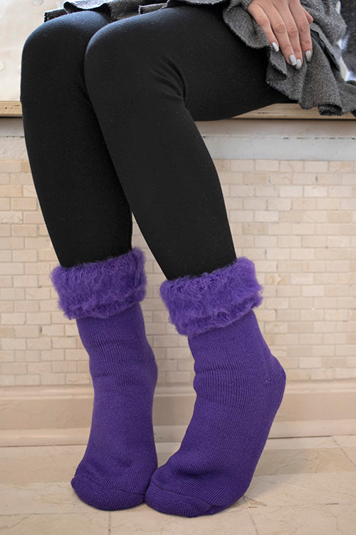 New Zealand Bed Socks - Purple