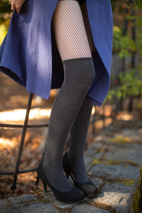 High Zone Knee Socks - Charcoal