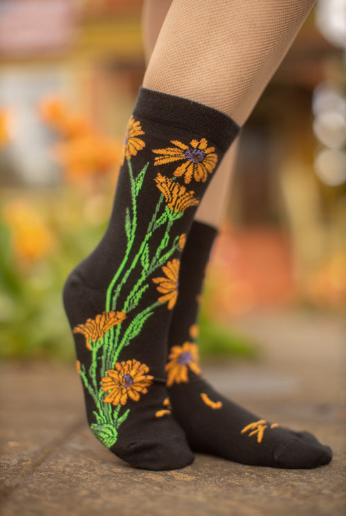 Laurel Burch Wildflowers Crew – Sock Dreams
