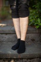 Pima Ankle Zone Socks - Black