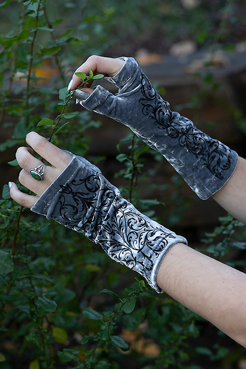 Polonova Imperial Arm Warmers - Silver with Black